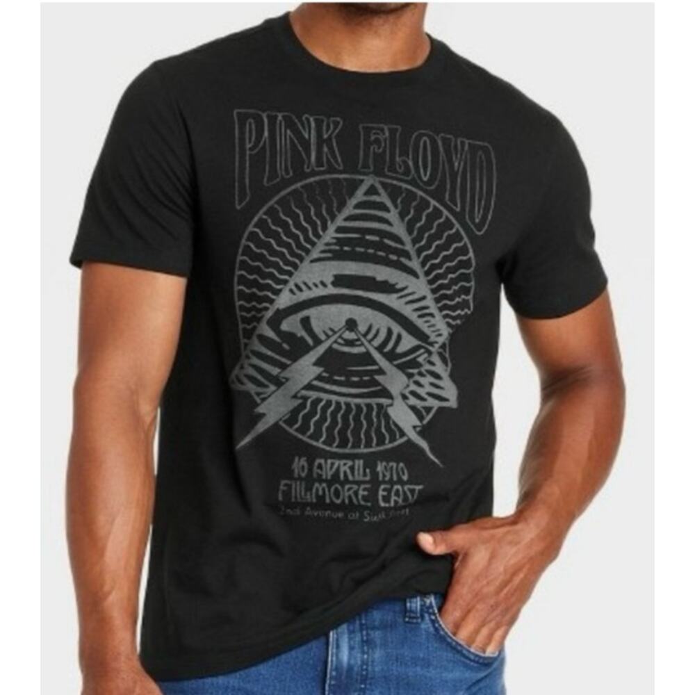 Pink Floyd 1970 Fillmore East T Shirt Large Black Goodfellow Graphic Band Tee